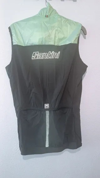 Chaleco SANTINI hombre Redux, negro y verde flúo,L