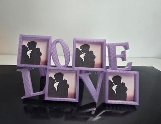 Marco de fotos LOVE morado