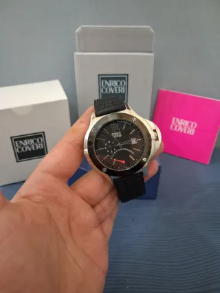Orologio Enrico Coveri Uomo Nero/Argento