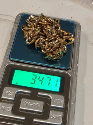 Cadena Figaro Chapado Oro 18k