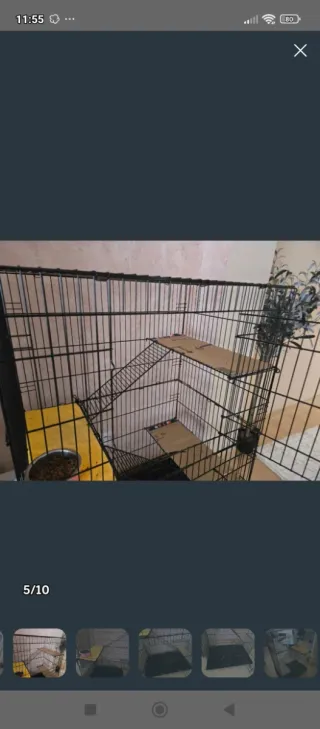 Jaula para mascotas negra