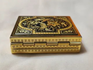 CAJITA PARA LENTILLAS VINTAGE ADORNOS DAMASQUINADO