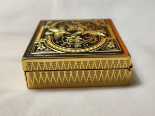 CAJITA PARA LENTILLAS VINTAGE ADORNOS DAMASQUINADO