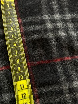 Bufanda Burberry Lana Tartán Negro Rojo