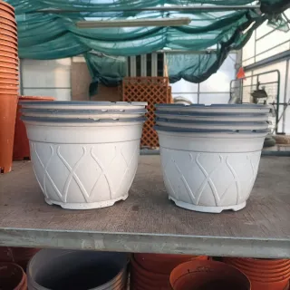 Set 13 Vasi Ciotola Basket Bianchi