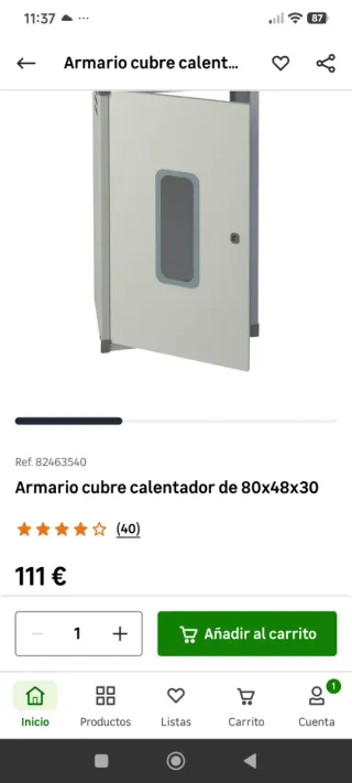 Armario para termo/calentador