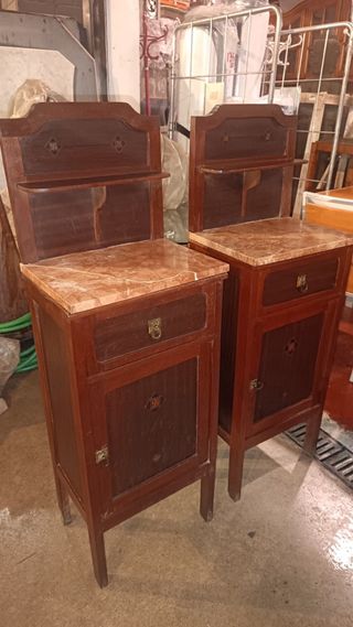 Mesitas Noche Antiguas con Mármol precio pareja