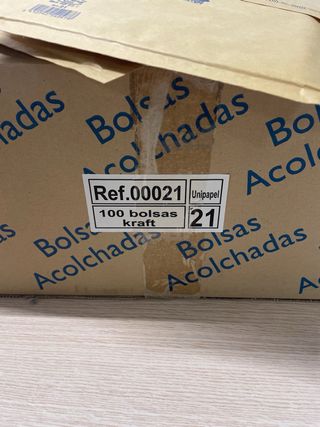 Sobres de envío acolchados Kraft (100 uds) 20x17