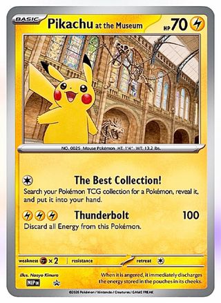 5x Pokémon Pikachu at the Museum - Jumbo - Sellado