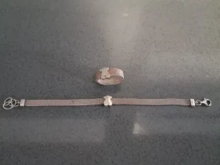 Conjunto Tous Anillo y Pulsera Plata