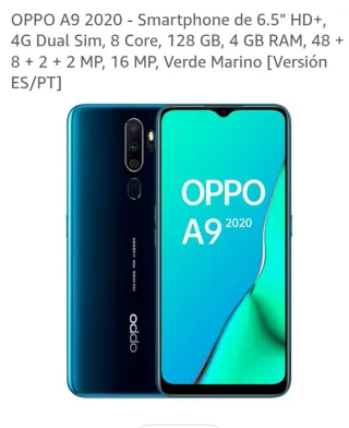 Móvil Oppo A9 128GB Negro