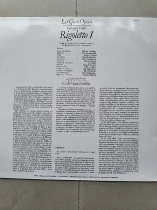 3 Vinilos La Gran Ópera Verdi Rigoletto