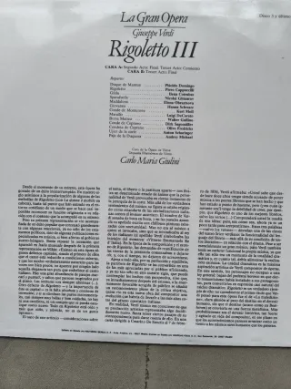 3 Vinilos La Gran Ópera Verdi Rigoletto