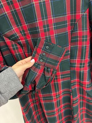 Vestito donna scozzese rosso e verde