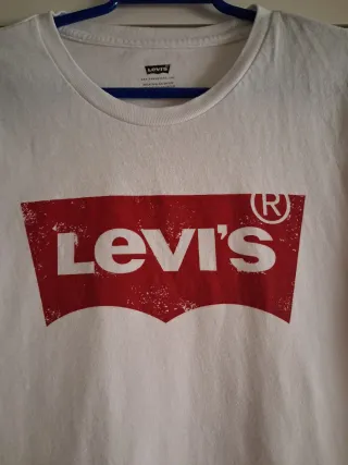 Camiseta Levi's Blanca Logo Rojo