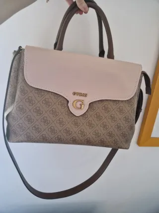 Bolso Guess Beige y Rosa