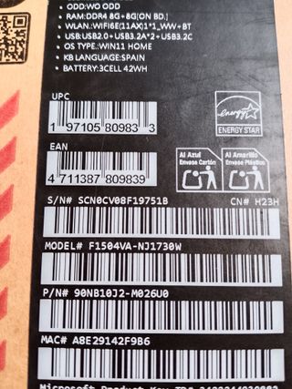 Portátil ASUS Vivobook Nuevo