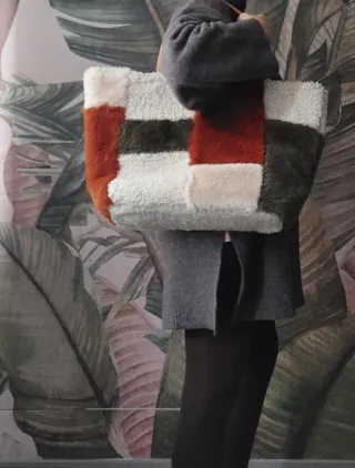 Bolso reversible patchwork multicolor