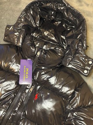 Chaqueta Acolchada Ralph Lauren Negra Brillante