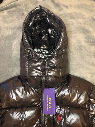 Chaqueta Acolchada Ralph Lauren Negra Brillante
