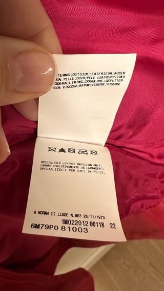 Chaqueta Biker Pierre Balmain Roja