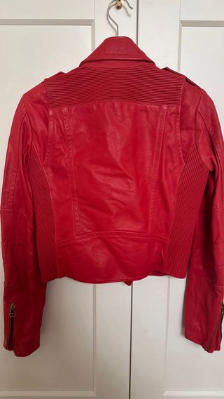 Chaqueta Biker Pierre Balmain Roja
