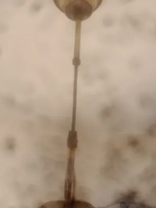 Lámpara colgante de cristal y metal