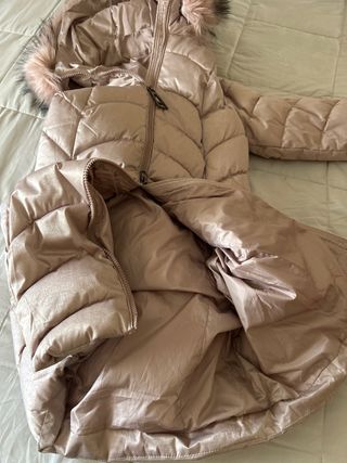 Abrigo acolchado rosa niña nuevo