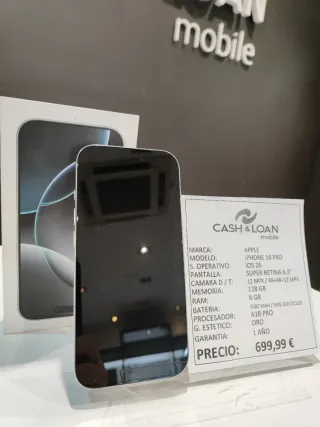 IPhone 16 Pro 128GB Blanco