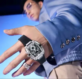 Reloj Mark Fairwhale Hombre Cronógrafo Negro/Plata