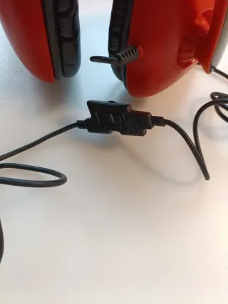 Cascos Gamer Rojos con Micrófono y cable, para PS4