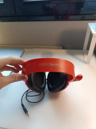 Cascos Gamer Rojos con Micrófono y cable, para PS4