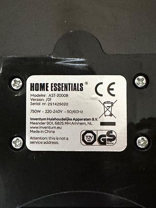 Sandwichiera Home Essentials Nera