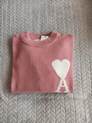 Ami Paris Camisola Rosa Coração