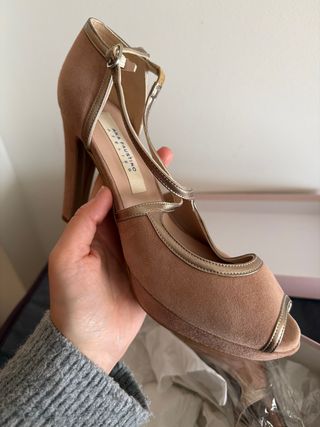 Zapatos Ana Faustino Rosa Nude Talla 39