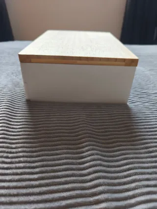 Joyero Organizador Blanco y Madera Clara