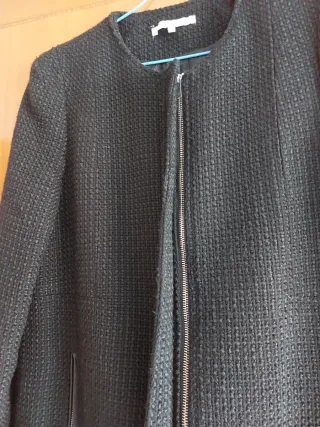 Abrigo de entretiempo negro