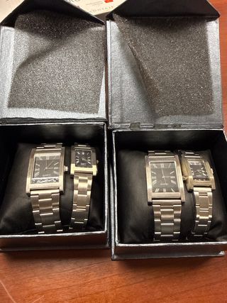 Pareja Relojes Quartz Hombre y Mujer