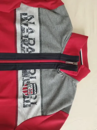 Sudadera Napapijri Roja y Gris, hombre, M