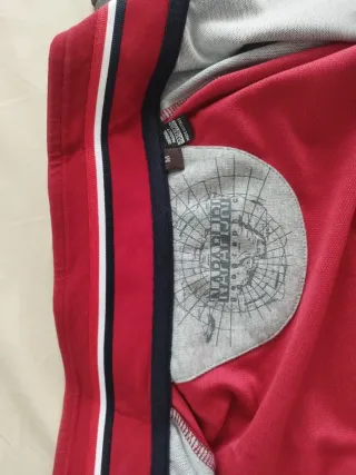 Sudadera Napapijri Roja y Gris, hombre, M