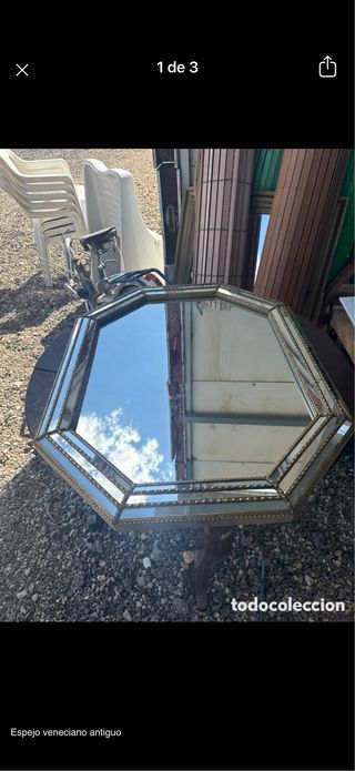 Espejo Veneciano Octogonal Dorado