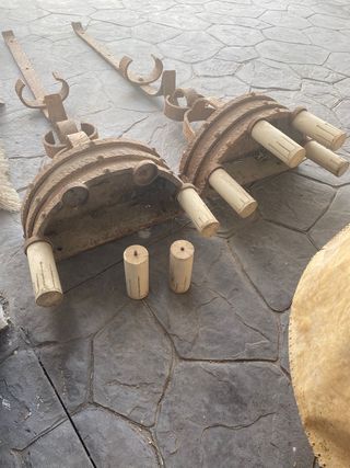 Lote 1 Lámpara y 2 Apliques Rústicos