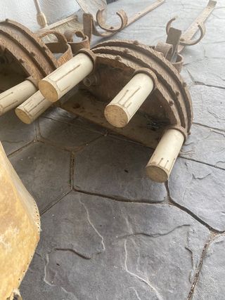 Lote 1 Lámpara y 2 Apliques Rústicos