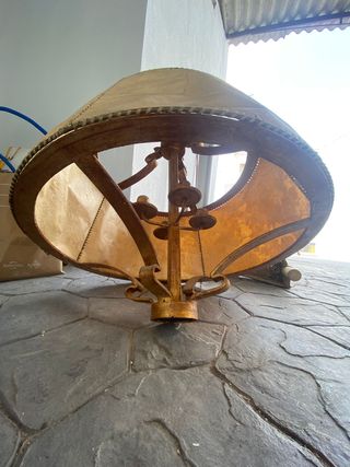 Lote 1 Lámpara y 2 Apliques Rústicos