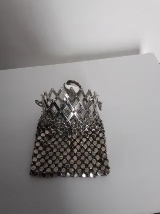 Monedero Malla Plateado 1930