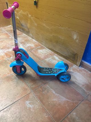 Patinete 3 ruedas aprendizaje Smoby azul