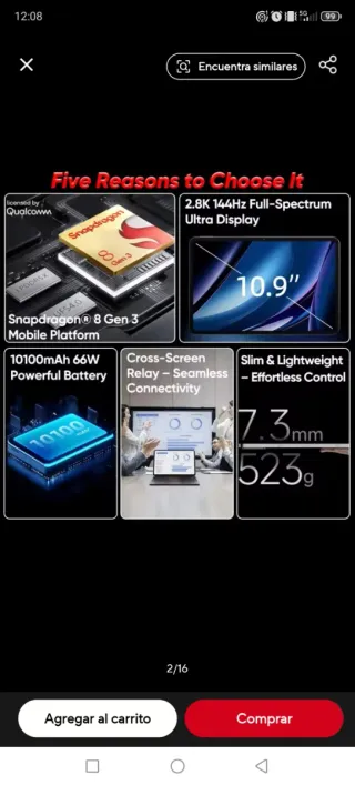 Tablet ZTE Nubia Pad Pro Negra