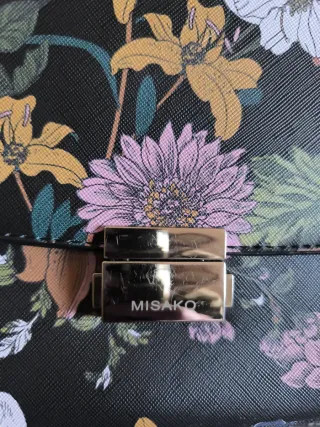 Bolso Misako Negro Estampado Flores