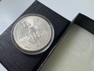 RARA ONZA PLATA PURA 999 MEXICO LIBERTAD 1986 MS69