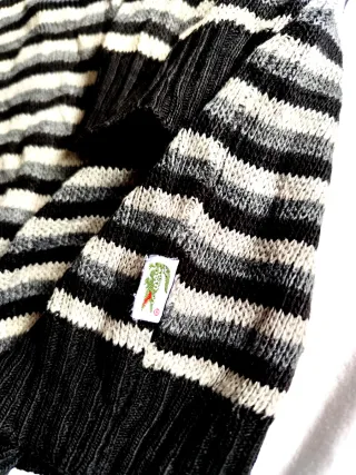 Jersey Lacoste Rayas Negro Gris